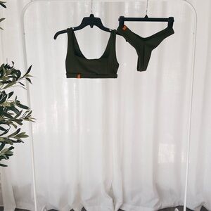Olive Green Bikini Set